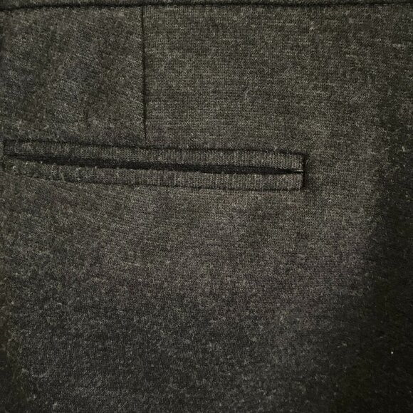 Michael Kors Knit Skinny Pants Leggings Charcoal Grey Front Zipper Pockets Sz10 - Picture 5 of 8